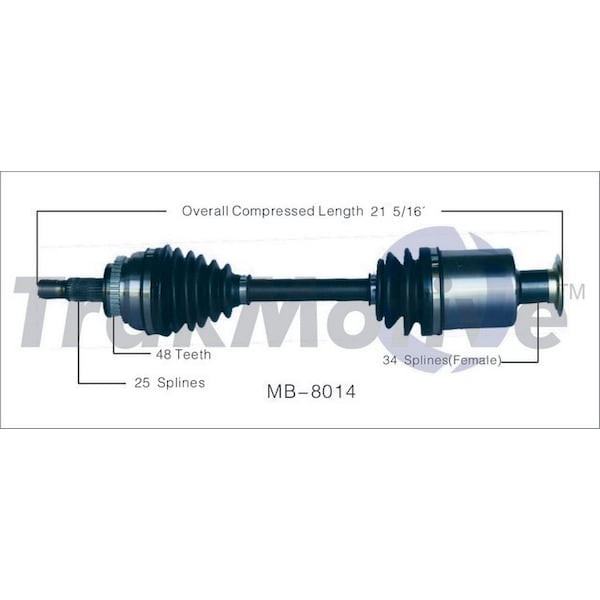 Surtrack Axle Cv Axle Shaft, Mb-8014 MB-8014 - main
